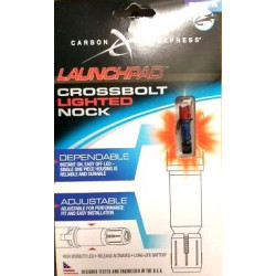 Светящий ся хвостовик для арбалетных стрел Carbon Express Nock Crossbow Launch Pad Lighted Red 